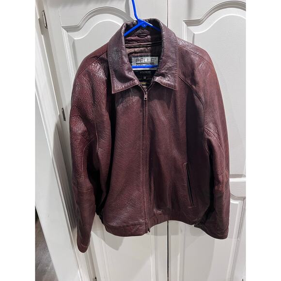 Wilsons Pelle Studio Brown Distressed Leather Jacket 2XL Thinsulate Lined Coat - Picture 10 of 11